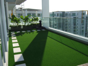 Synthetic Grass on a Balcony