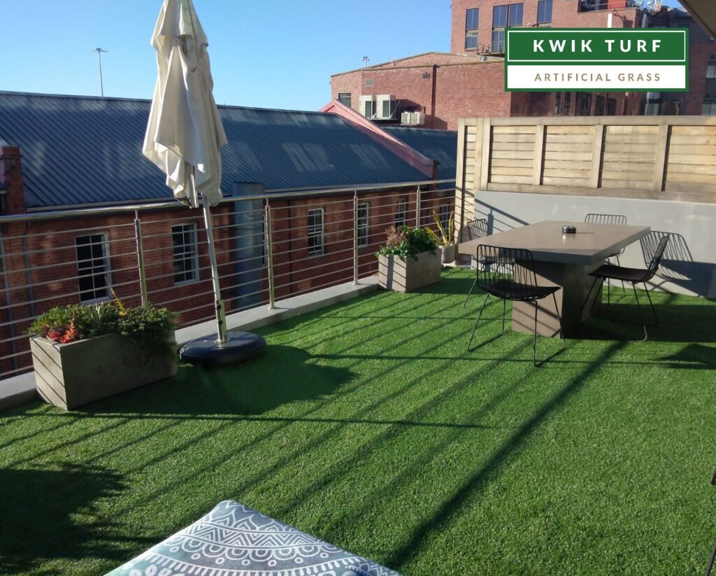 synthetic grass on concrete